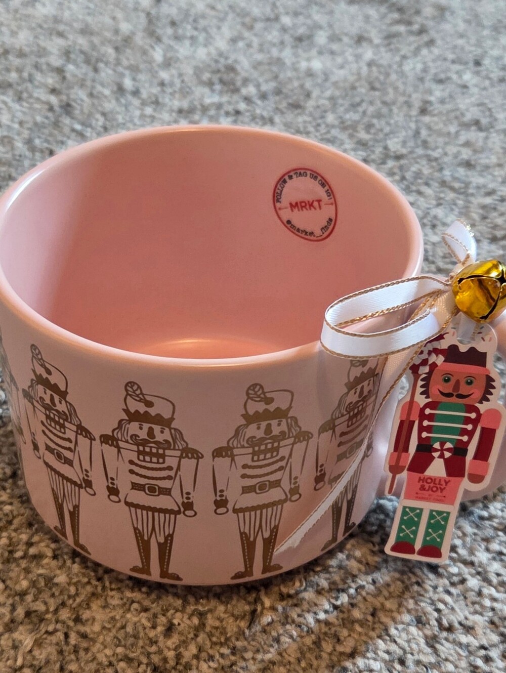 Pink Nutcracker Holiday Mug Festive Christmas